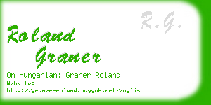 roland graner business card